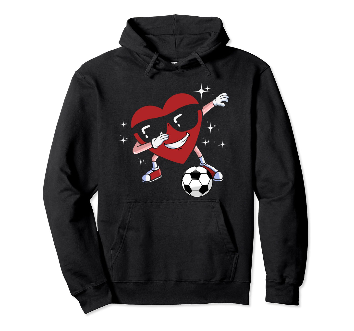 Dabbing Heart Dab Valentines Day Hoodie - Fun Novelty Design Men Women - T-Shirt, Sweatshirt, Hoodie