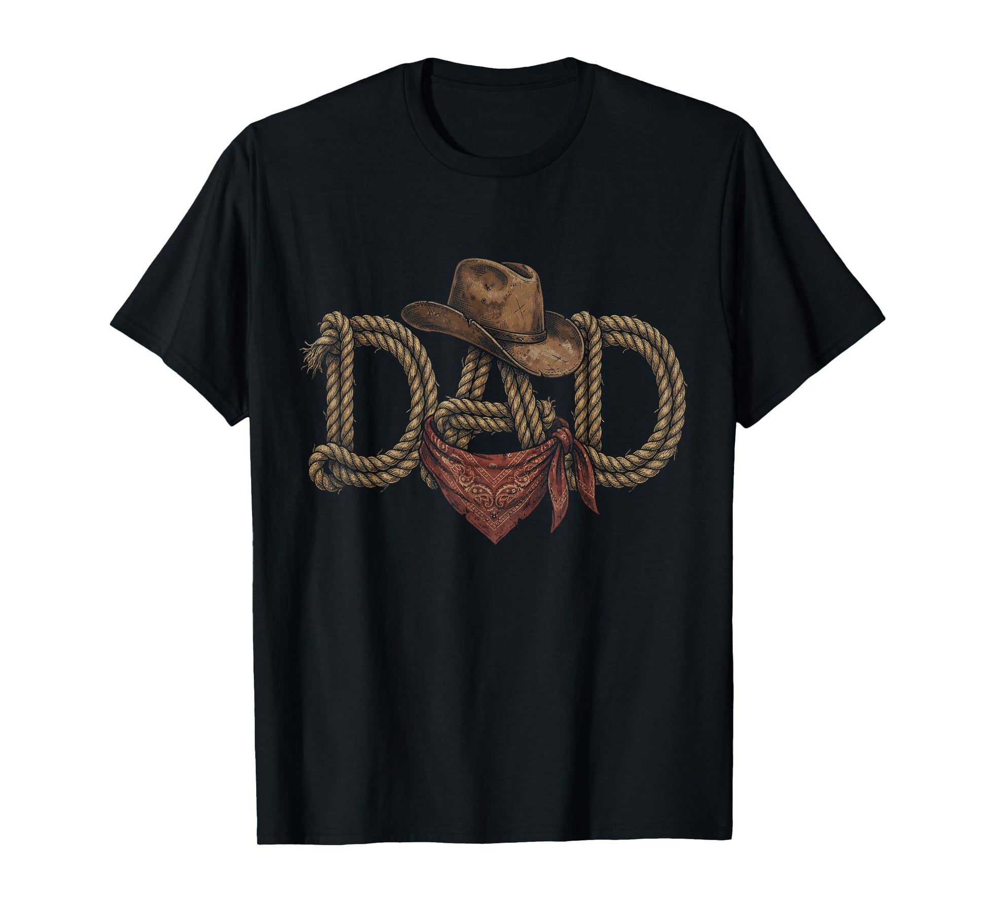 Dad Cowboy Western Rodeo Fathers T-Shirt - Casual Everyday Wear Men Women - T-Shirt, Sweatshirt, Hoodie