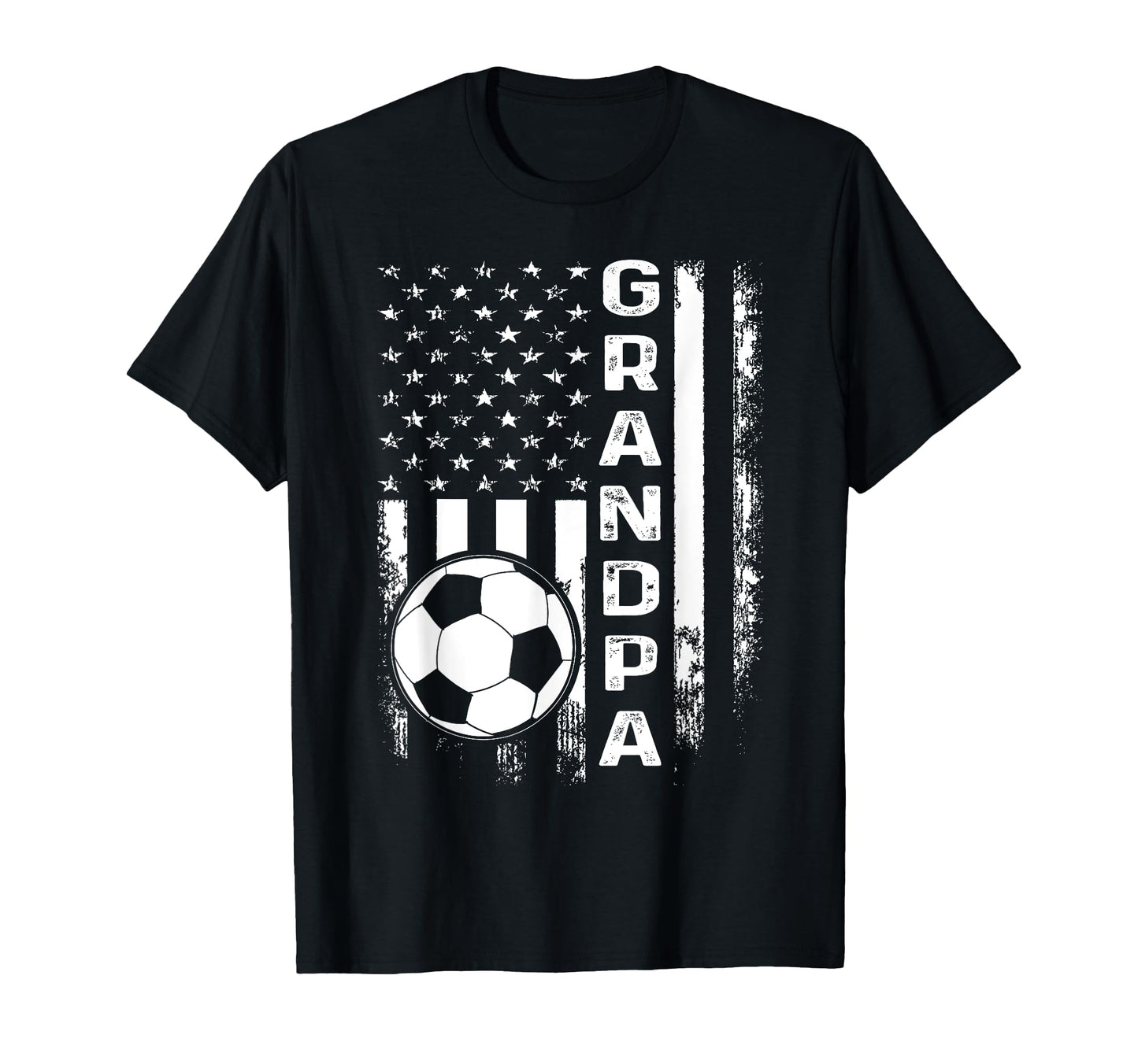 Soccer Grandpa America Flag T-Shirt - Casual Everyday Wear Unisex - T-Shirt, Sweatshirt, Hoodie