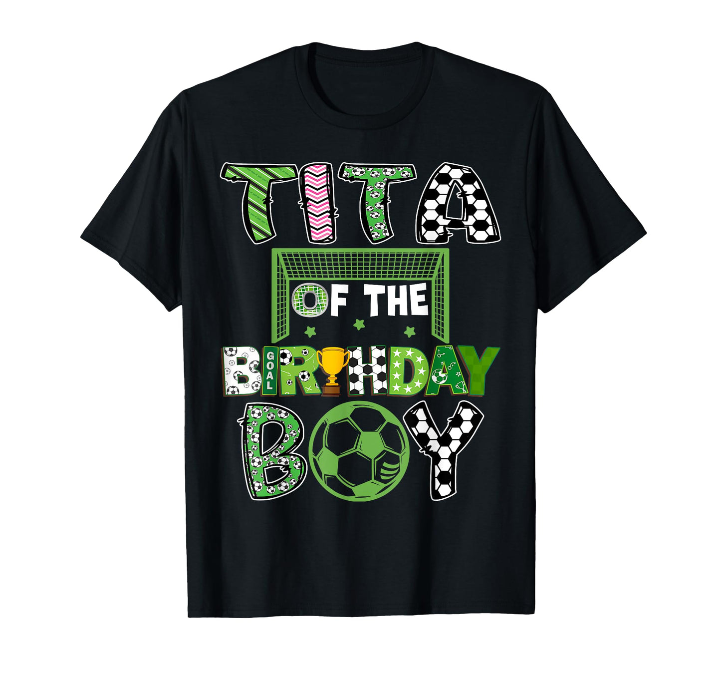 Tita Birthday Soccer Player Birthday T-Shirt - Graphic Print for Adults - T-Shirt, Sweatshirt, Hoodie