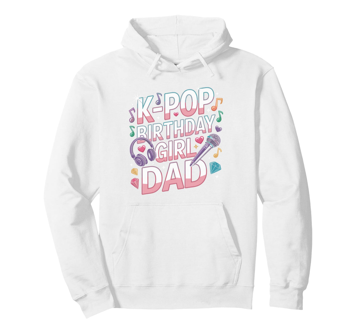 K Pop Birthday Dad Korean Pop Outfit Hoodie - Minimalist Print for Adults - T-Shirt, Sweatshirt, Hoodie