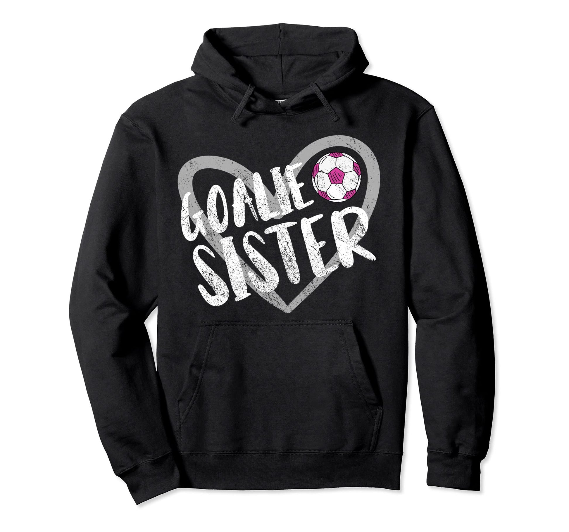 Soccer Goalie Sister Heart Hoodie - Minimalist Print Men Women - T-Shirt, Sweatshirt, Hoodie