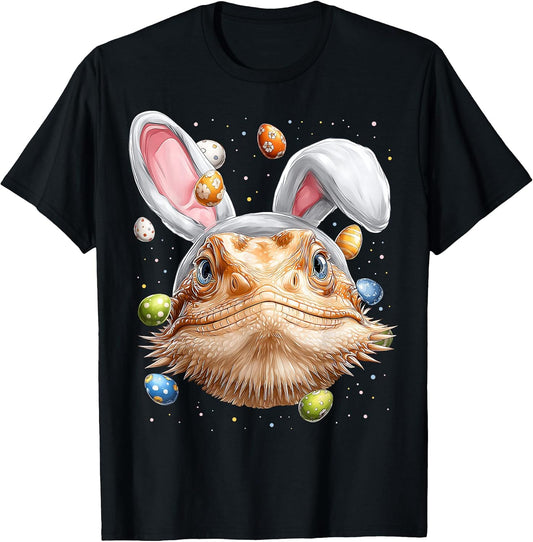 Bearded Dragon Lizard Easter Rabbit Ears Gifts Unisex T-shirt, Sweatshirt, Hoodie, Long Sleeve Tee - T-Shirt, Sweatshirt, Hoodie