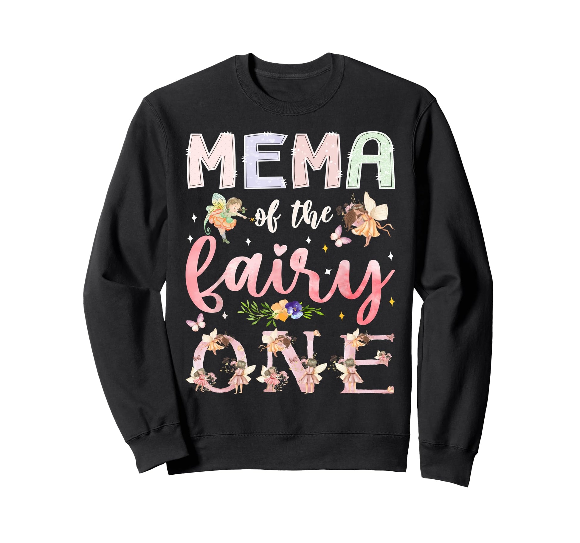 Mema Fairy One 1St Birthday Family Sweatshirt - Trendy Graphic for Adults - T-Shirt, Sweatshirt, Hoodie