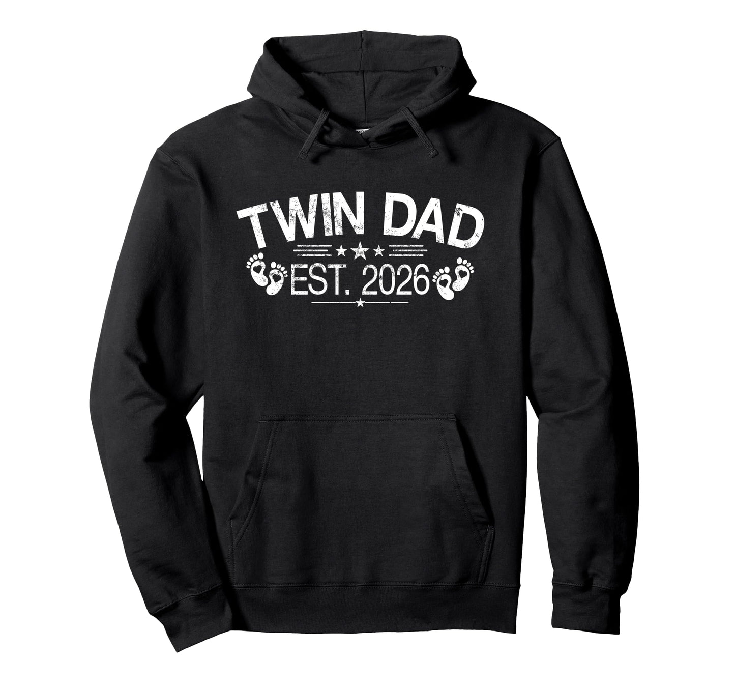 Twin Dad Est 2026 Announcement Hoodie - Custom Art Print for Adults - T-Shirt, Sweatshirt, Hoodie