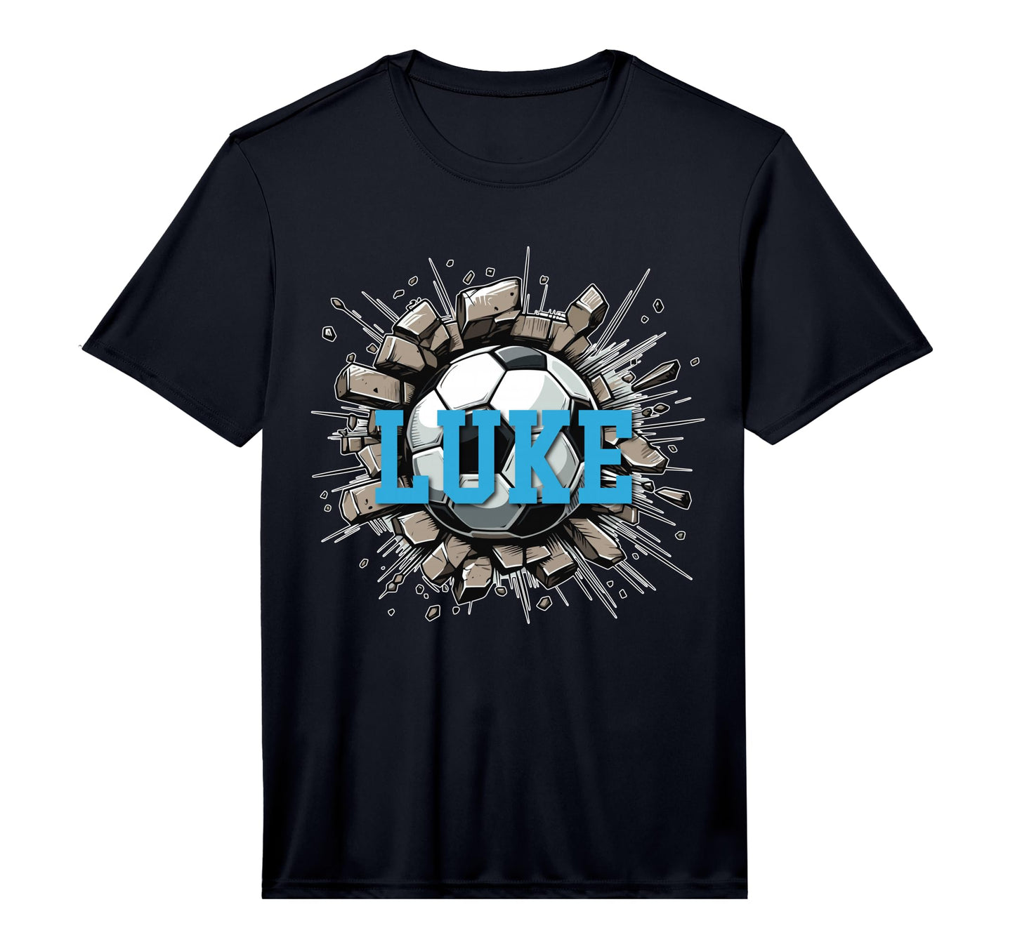 Luke Soccer Custom Name Performance T-Shirt - Streetwear Style Unisex - T-Shirt, Sweatshirt, Hoodie