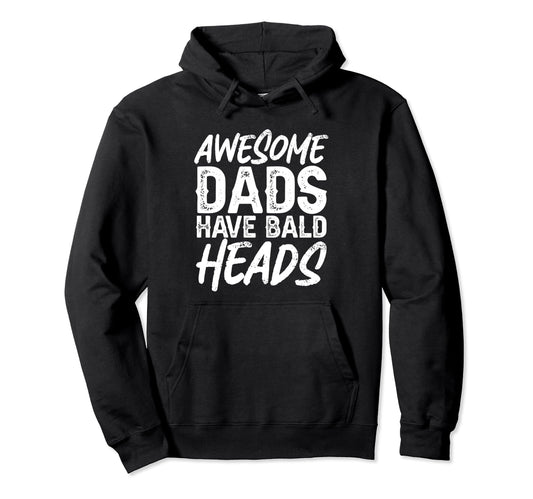 Bald Head Dad Baldness Beard Bald Guy Hoodie - Aesthetic Graphic for Adults - T-Shirt, Sweatshirt, Hoodie