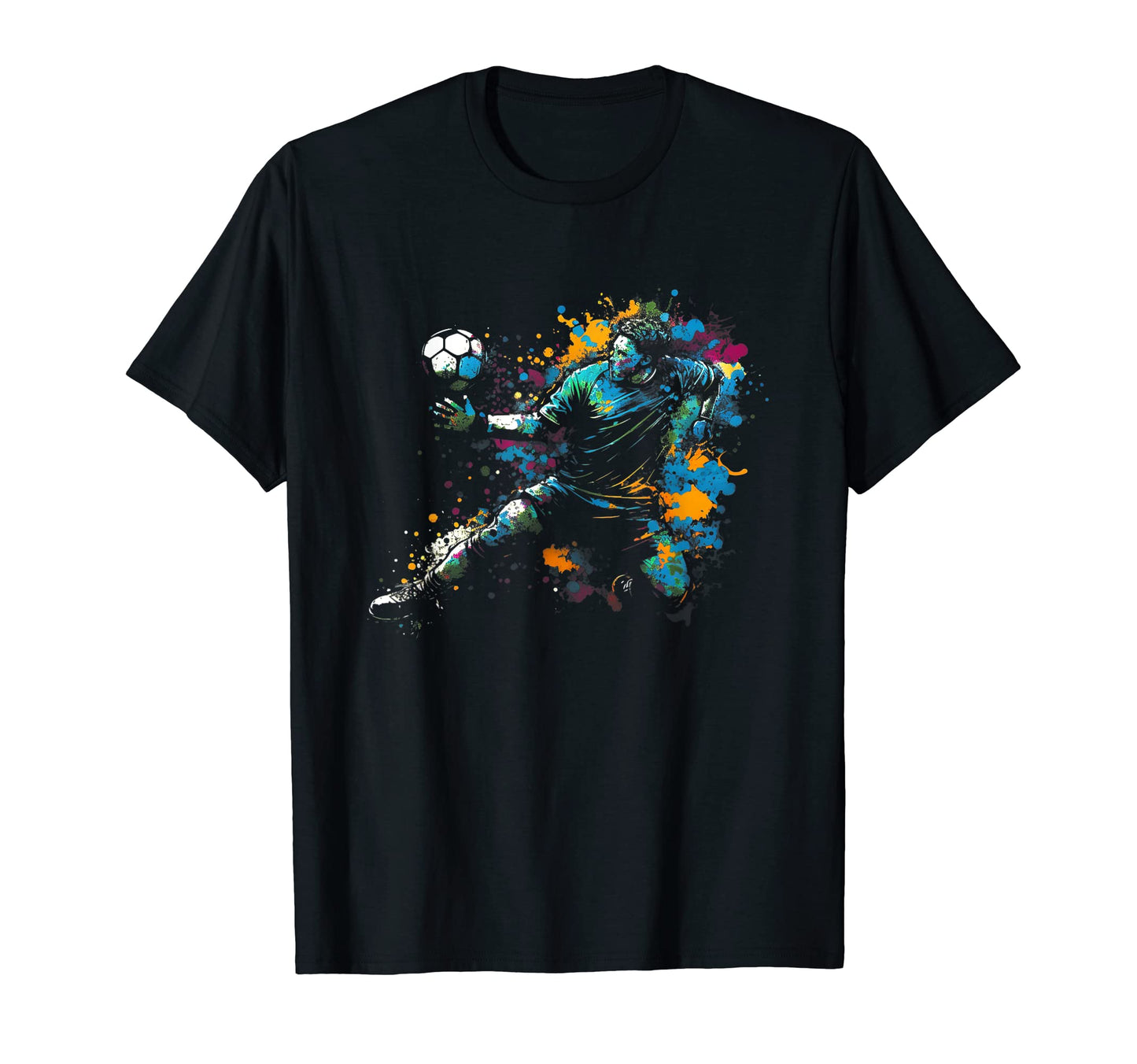 Soccer Goalkeeper Splash Art Goalkeeper T-Shirt - Novelty Apparel Unisex - T-Shirt, Sweatshirt, Hoodie
