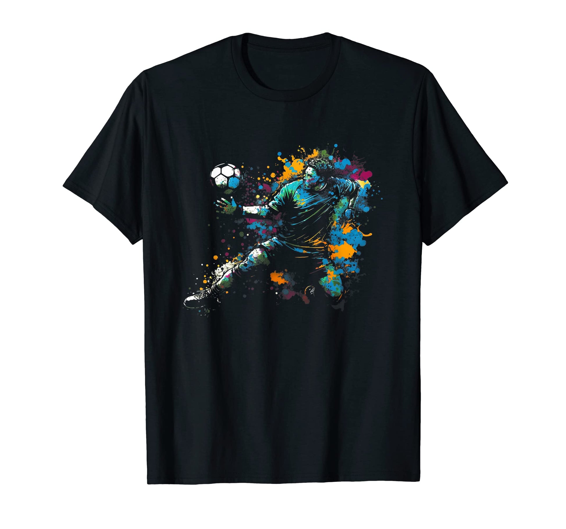 Soccer Goalkeeper Splash Art Goalkeeper T-Shirt - Novelty Apparel Unisex - T-Shirt, Sweatshirt, Hoodie