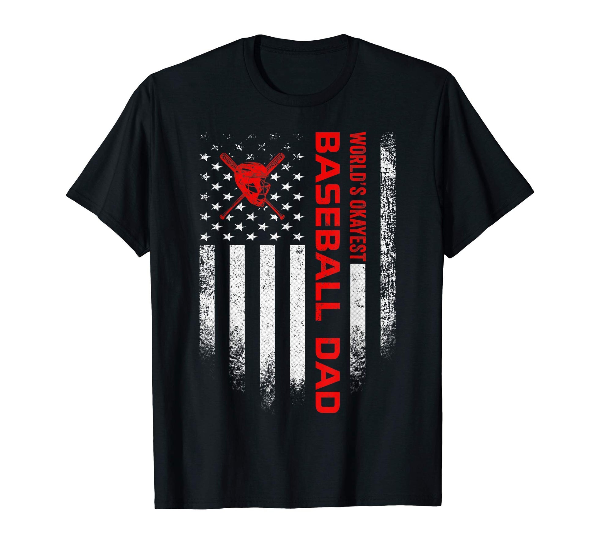 Usa American Flag Worlds Okayest T-Shirt - Aesthetic Graphic Unisex - T-Shirt, Sweatshirt, Hoodie
