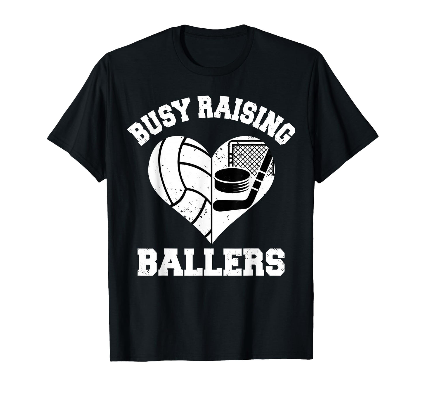 Busy Raising Ballers Volleyball T-Shirt - Novelty Apparel for Adults - T-Shirt, Sweatshirt, Hoodie
