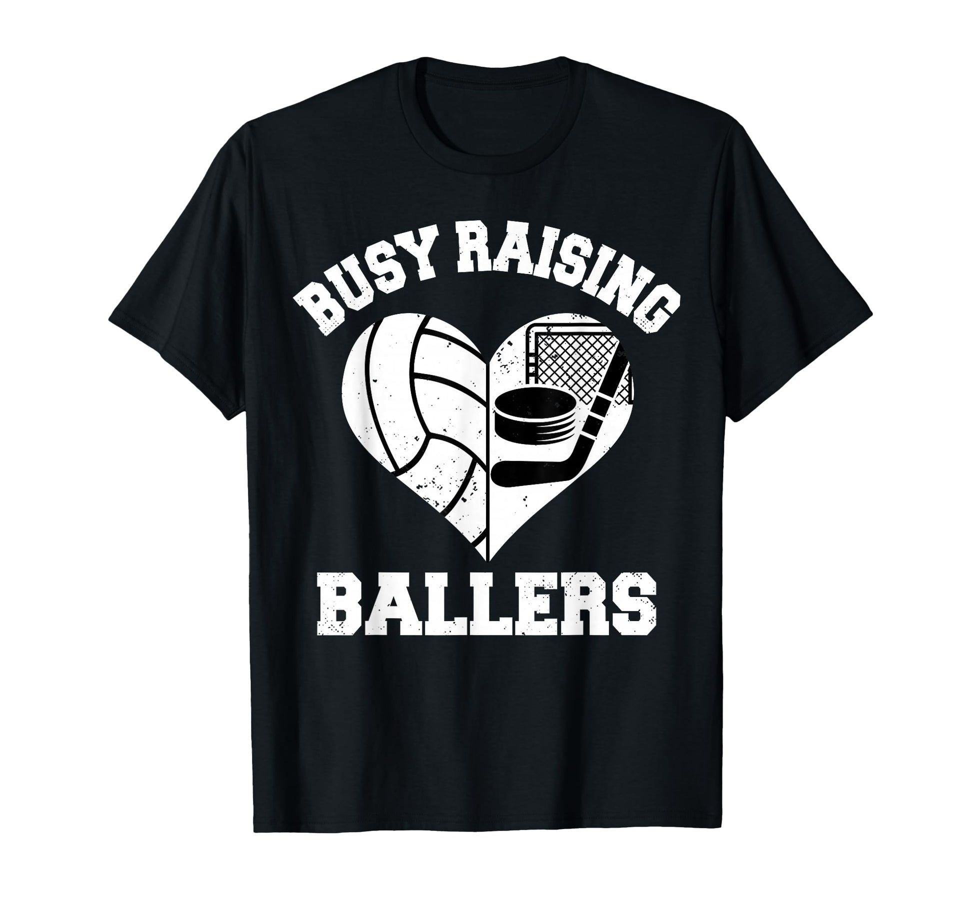 Busy Raising Ballers Volleyball T-Shirt - Novelty Apparel for Adults - T-Shirt, Sweatshirt, Hoodie