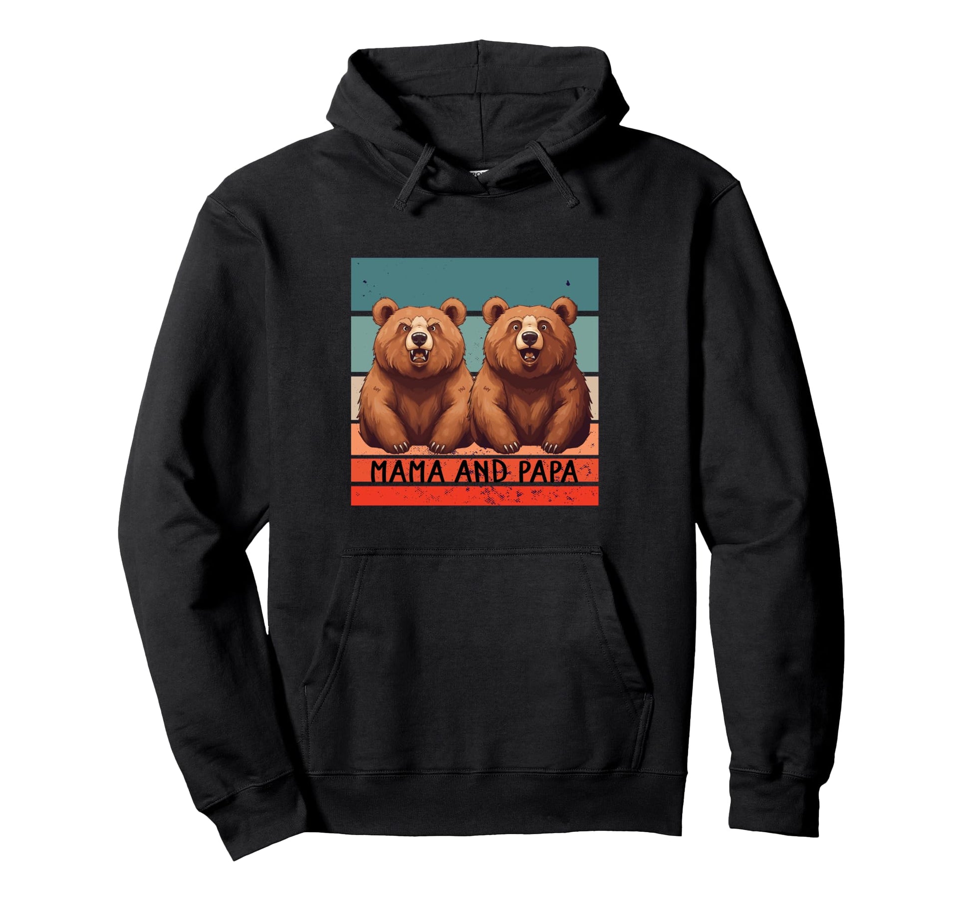 Charming Bears Mama And Papa Warm Hoodie - Aesthetic Graphic Unisex - T-Shirt, Sweatshirt, Hoodie