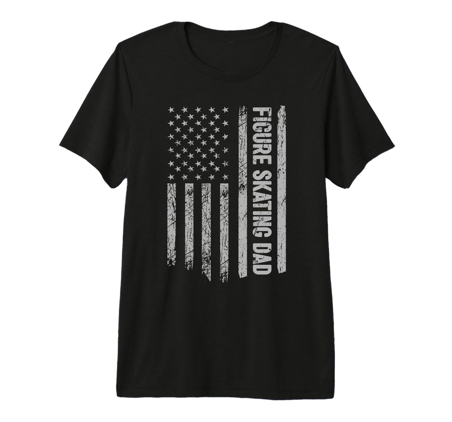 Funny Figure Skating Dad America Us T-Shirt - Minimalist Print Men Women - T-Shirt, Sweatshirt, Hoodie