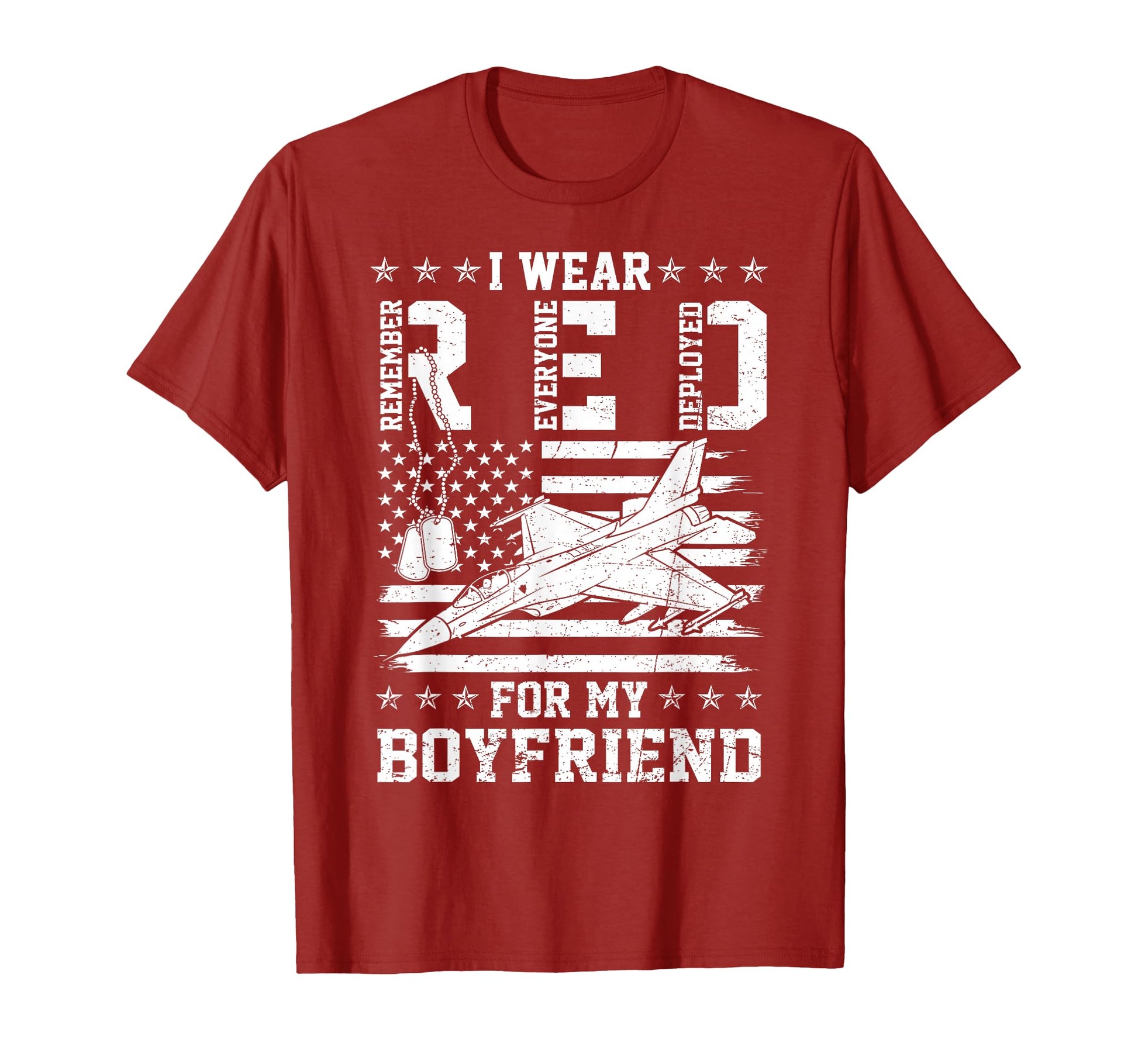 Red Friday My Boyfriend Air Force T-Shirt - Casual Everyday Wear Men Women - T-Shirt, Sweatshirt, Hoodie