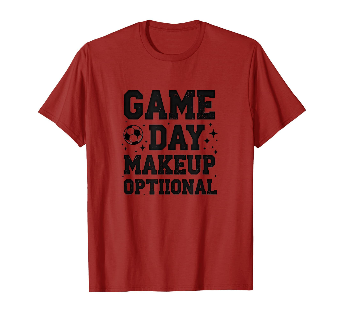 Game Day Makeup Optional Soccer Mom T-Shirt - Unique Graphic for Adults - T-Shirt, Sweatshirt, Hoodie