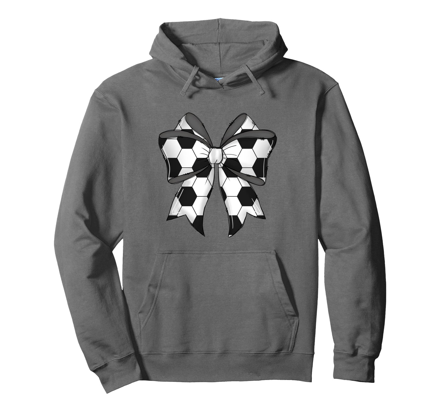 Coquette Bow Funny Soccer Ball Mom Life Team Hoodie - Graphic Print Unisex - T-Shirt, Sweatshirt, Hoodie