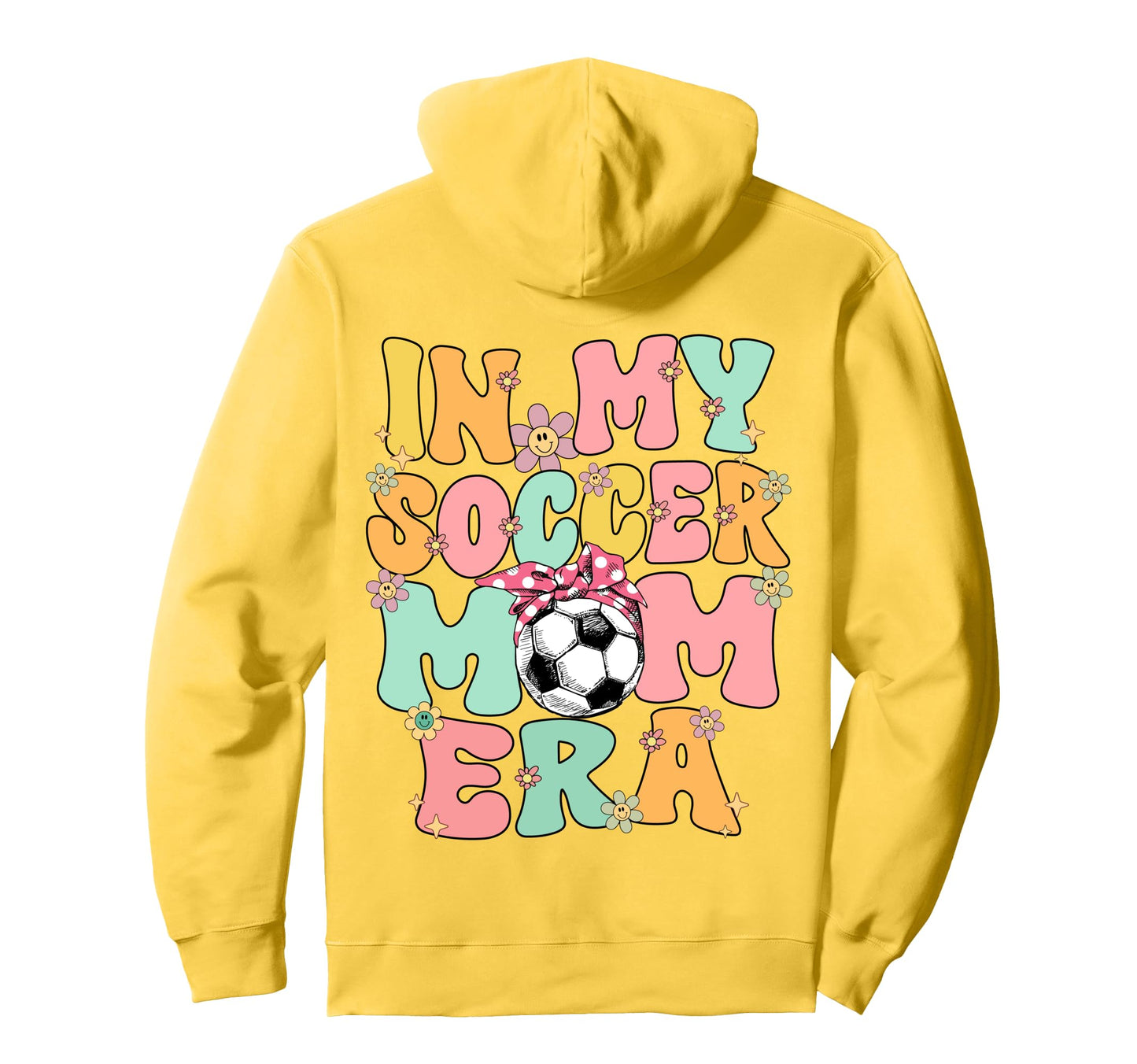 My Soccer Mom Era Groovy Soccer Mom Life Hoodie - Graphic Print Unisex - T-Shirt, Sweatshirt, Hoodie