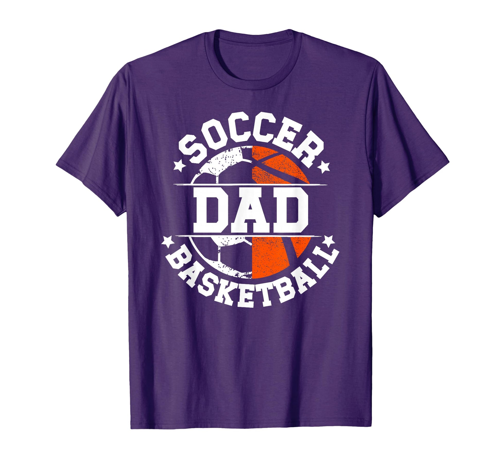 Soccer Basketball Dad Basketball Soccer T-Shirt - Graphic Print Men Women - T-Shirt, Sweatshirt, Hoodie