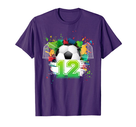 12Th Soccer Birthday Party 12 Year T-Shirt - Fun Novelty Design for Adults - T-Shirt, Sweatshirt, Hoodie