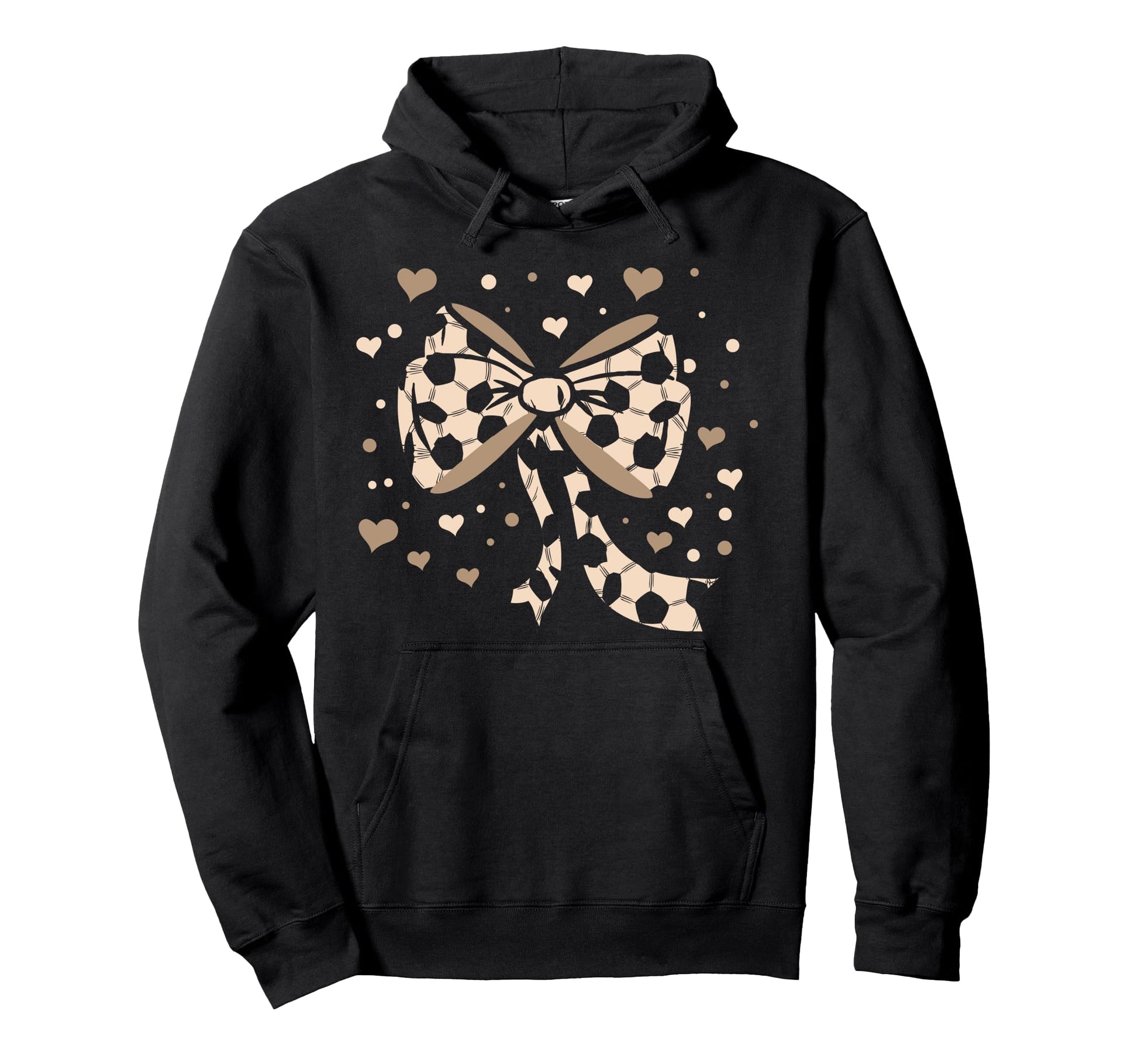Soccer Ball Coquette Bow Game Day Soccer Hoodie - Novelty Apparel Unisex - T-Shirt, Sweatshirt, Hoodie