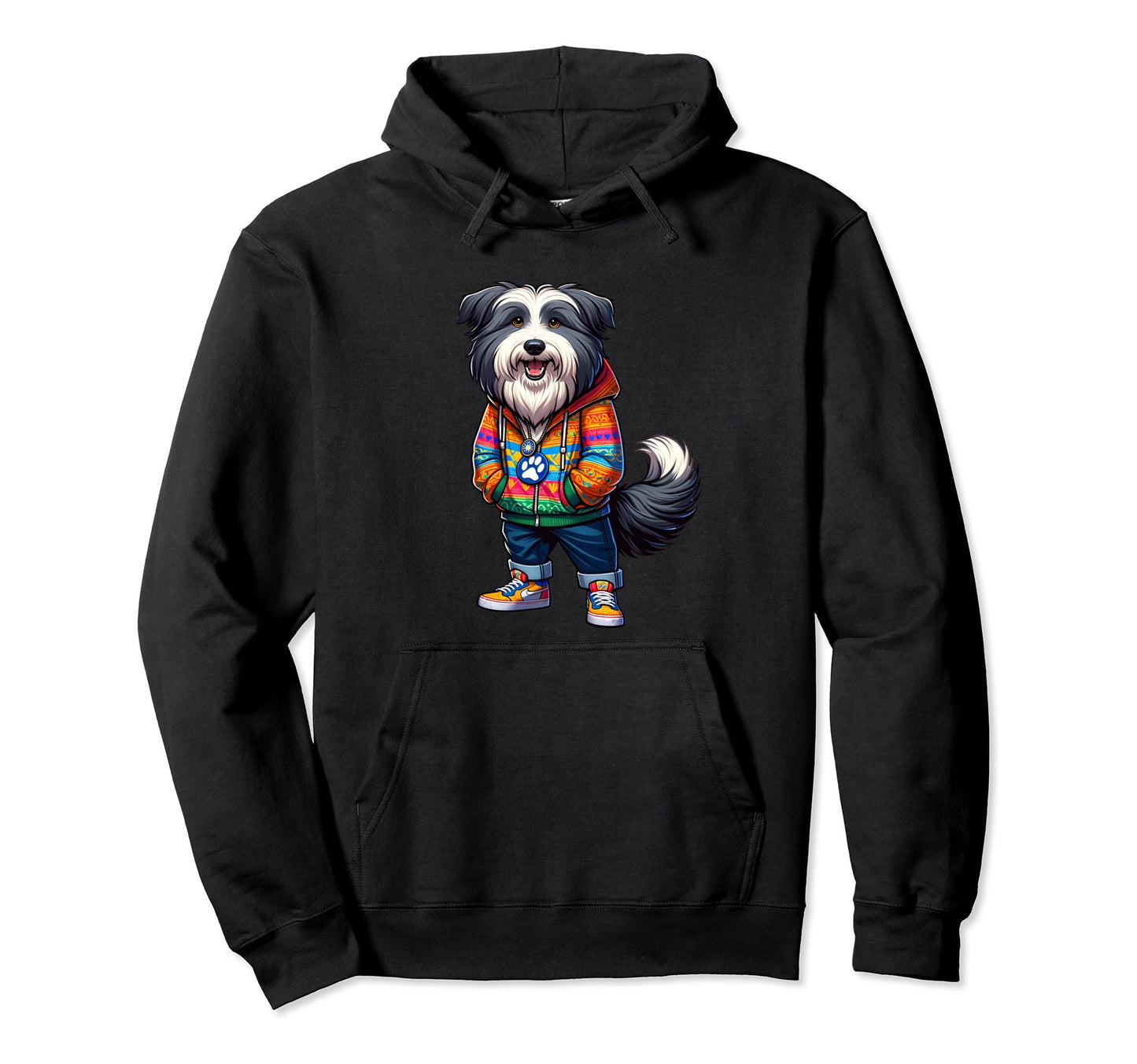 Bearded Collie Dog Jacket Outfit Hoodie - Casual Everyday Wear for Adults - T-Shirt, Sweatshirt, Hoodie