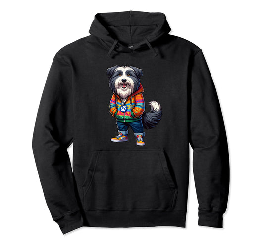 Bearded Collie Dog Jacket Outfit Hoodie - Casual Everyday Wear for Adults - T-Shirt, Sweatshirt, Hoodie