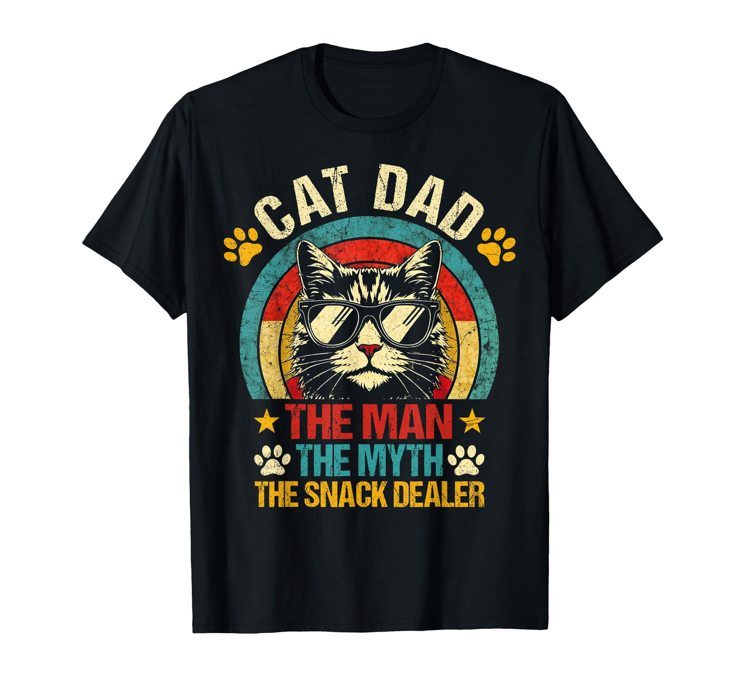 Cat Dad Myth Snack Dealer Fathers Day T-Shirt - Aesthetic Graphic Unisex - T-Shirt, Sweatshirt, Hoodie