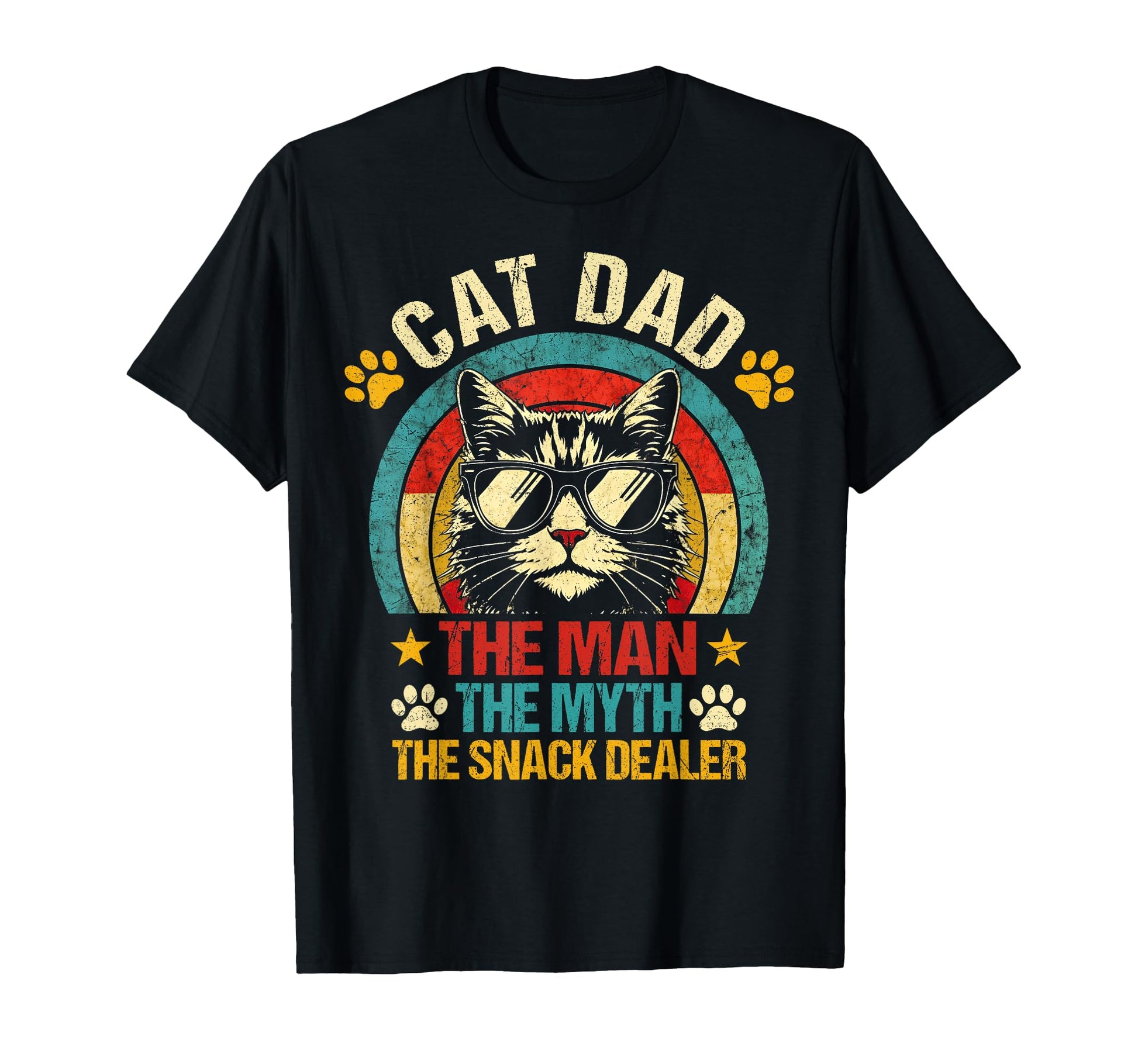 Cat Dad Myth Snack Dealer Fathers Day T-Shirt - Aesthetic Graphic Unisex - T-Shirt, Sweatshirt, Hoodie