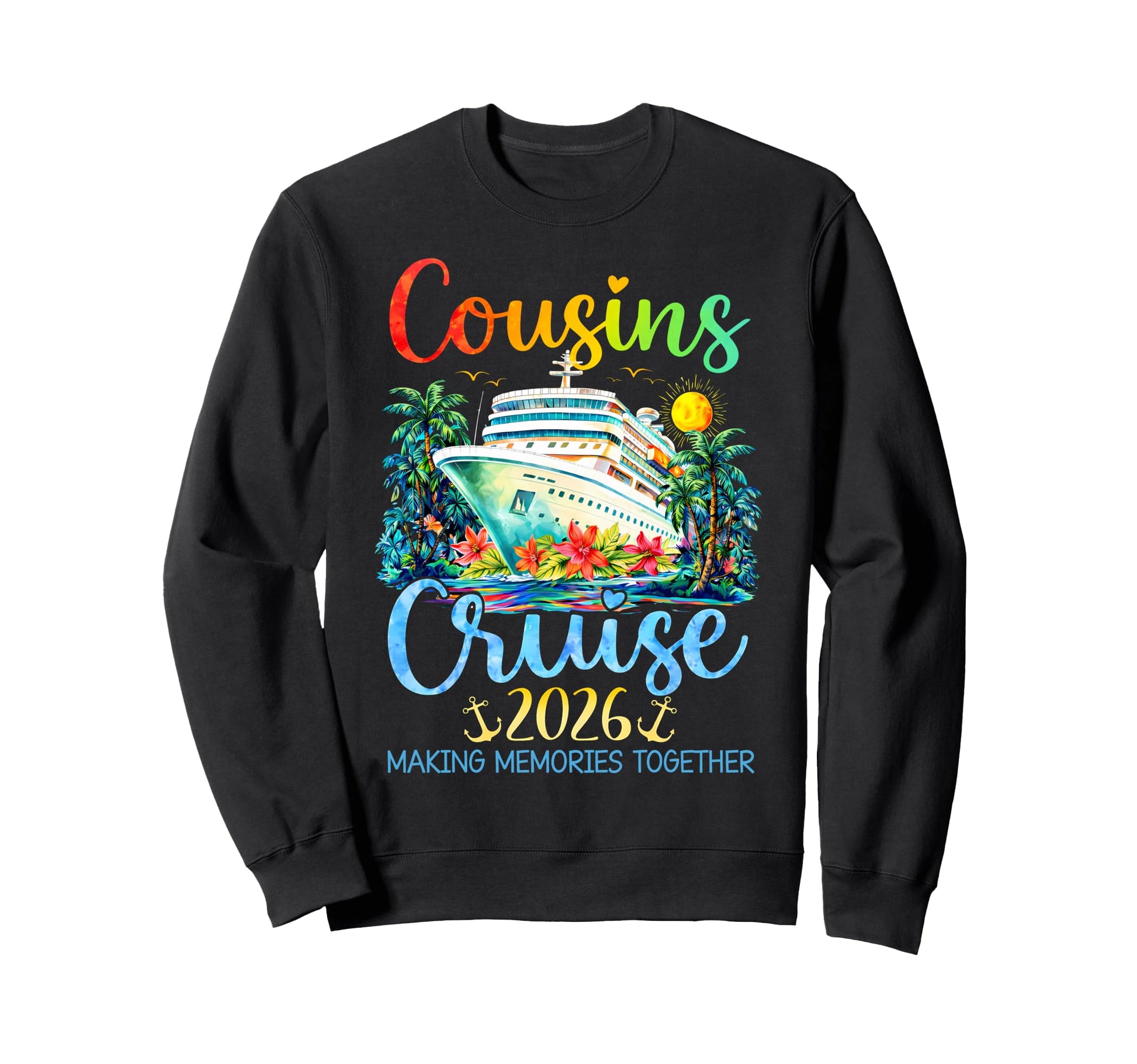 Cruising Cousins Making Memories Sweatshirt - Minimalist Print for Adults - T-Shirt, Sweatshirt, Hoodie