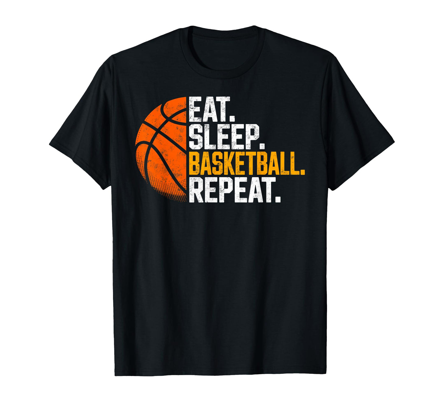 Eat Sleep Basketball Repeat Basketball T-Shirt - Aesthetic Graphic Unisex - T-Shirt, Sweatshirt, Hoodie