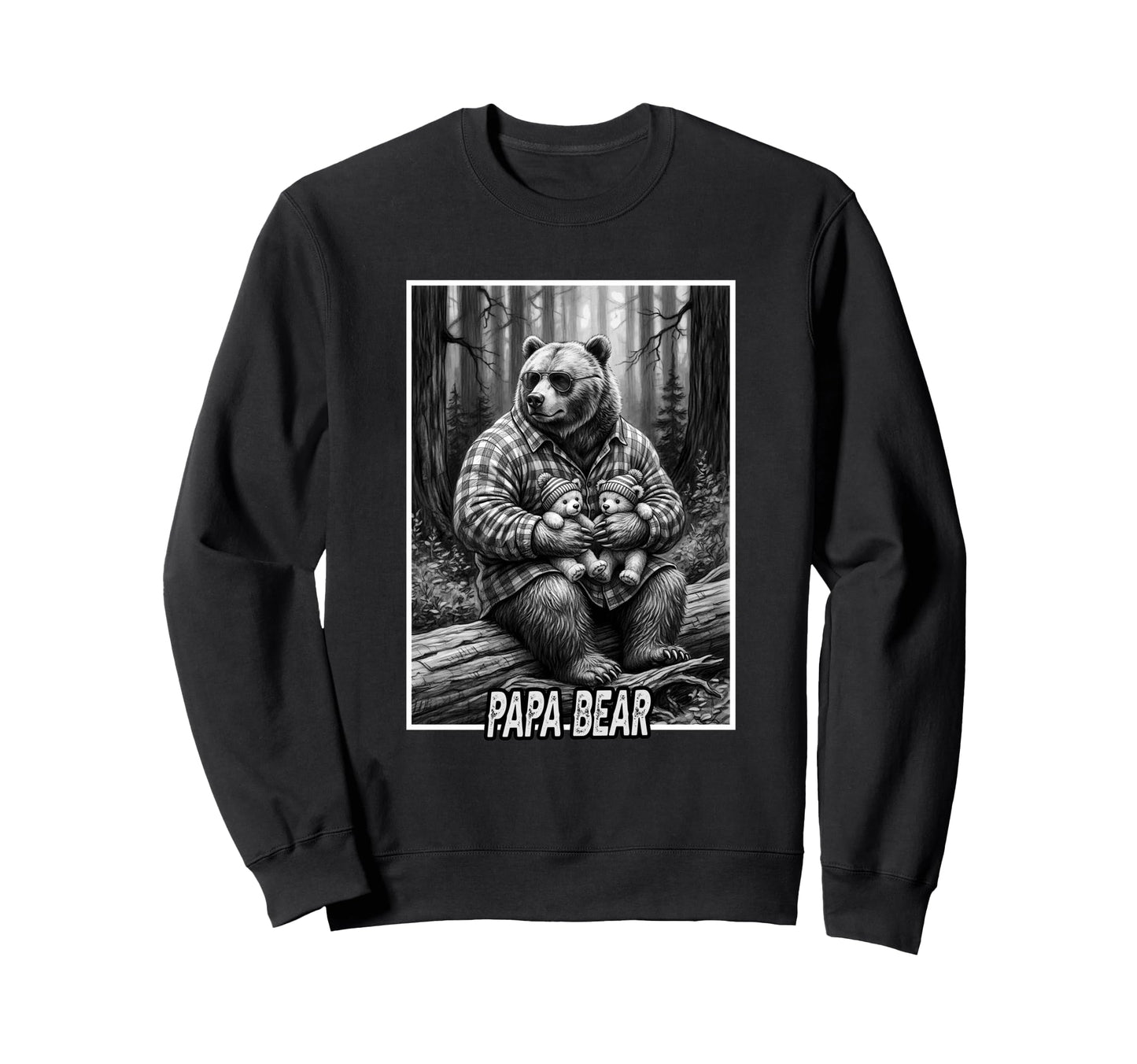 Papa Bear Woods Cubs Sweatshirt - Fun Novelty Design for Adults - T-Shirt, Sweatshirt, Hoodie