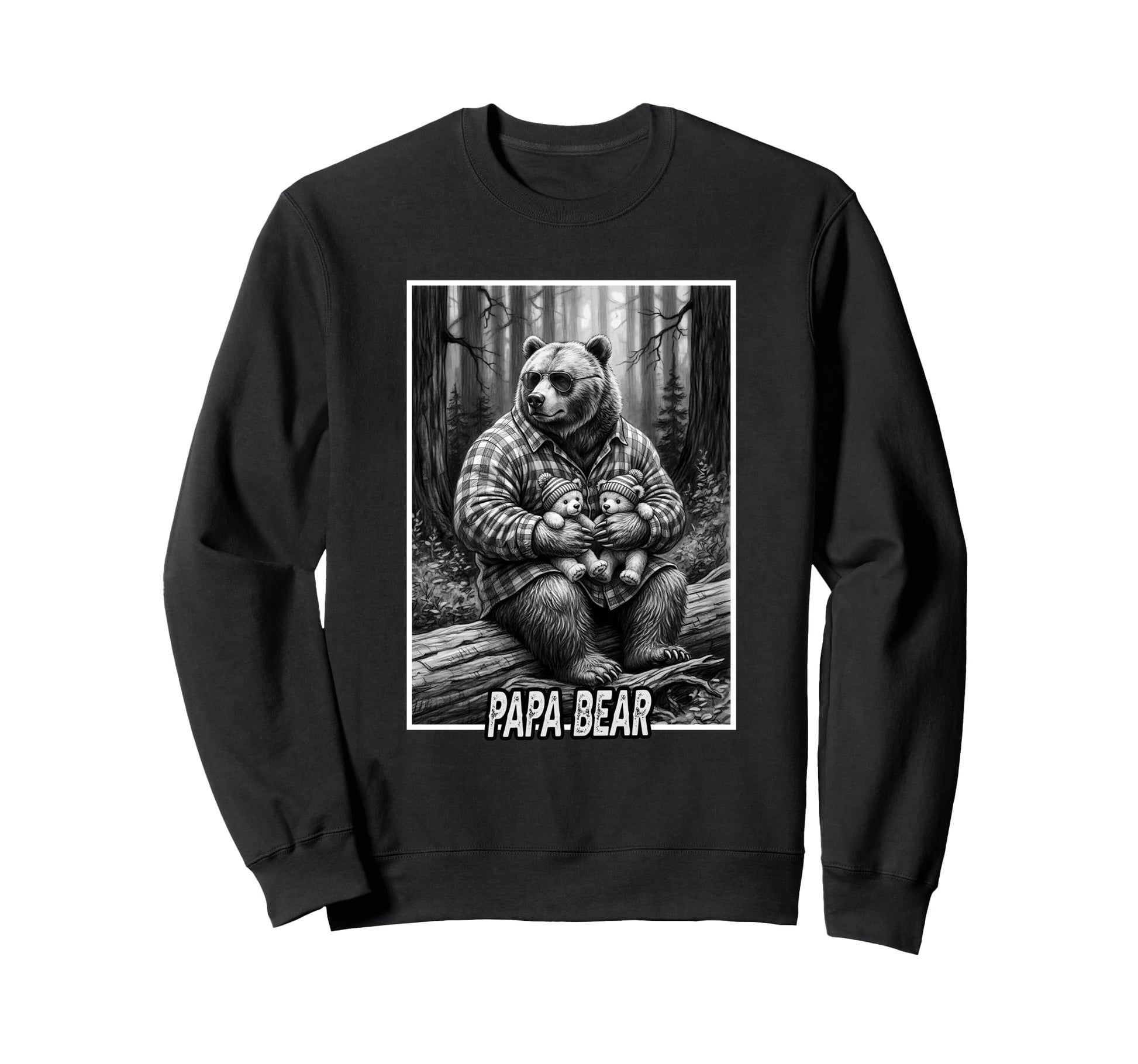 Papa Bear Woods Cubs Sweatshirt - Fun Novelty Design for Adults - T-Shirt, Sweatshirt, Hoodie