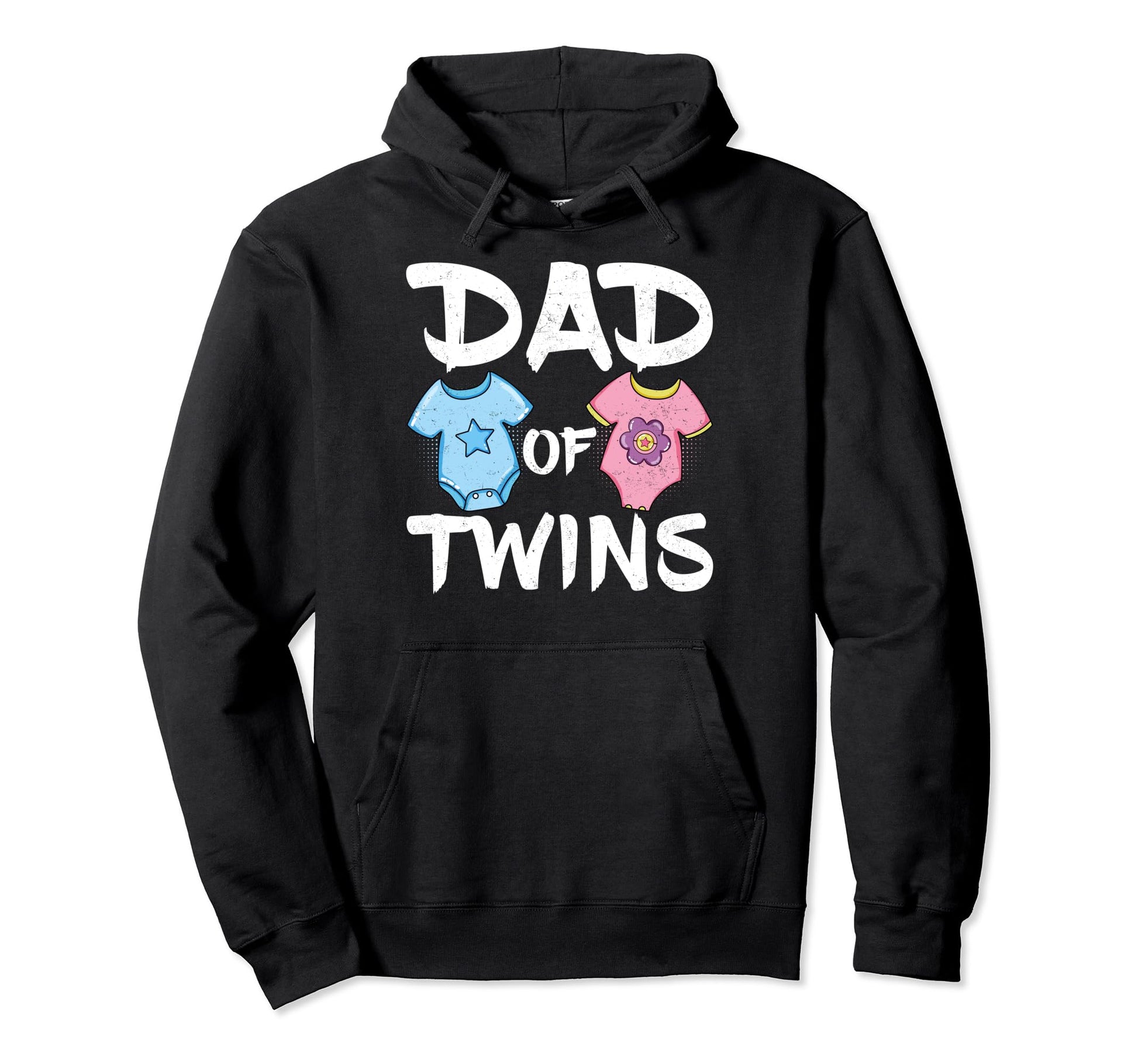 Dad Twins Daughters Sons Fathers Day Hoodie - Unique Graphic for Adults - T-Shirt, Sweatshirt, Hoodie