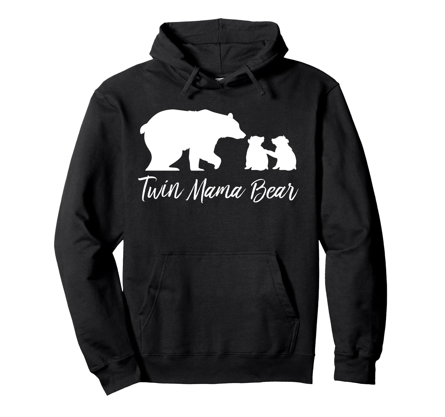 Twin Mama Bear Two Cubs Hoodie - Fun Novelty Design Unisex - T-Shirt, Sweatshirt, Hoodie