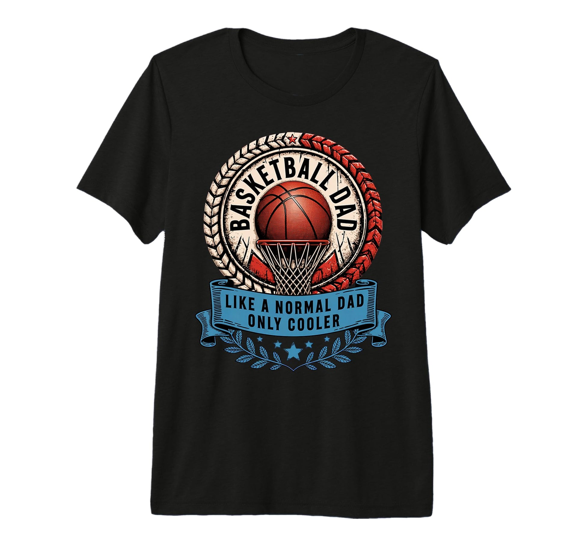Basketball Dad Fathers Day Tri Blend T-Shirt - Novelty Apparel Unisex - T-Shirt, Sweatshirt, Hoodie