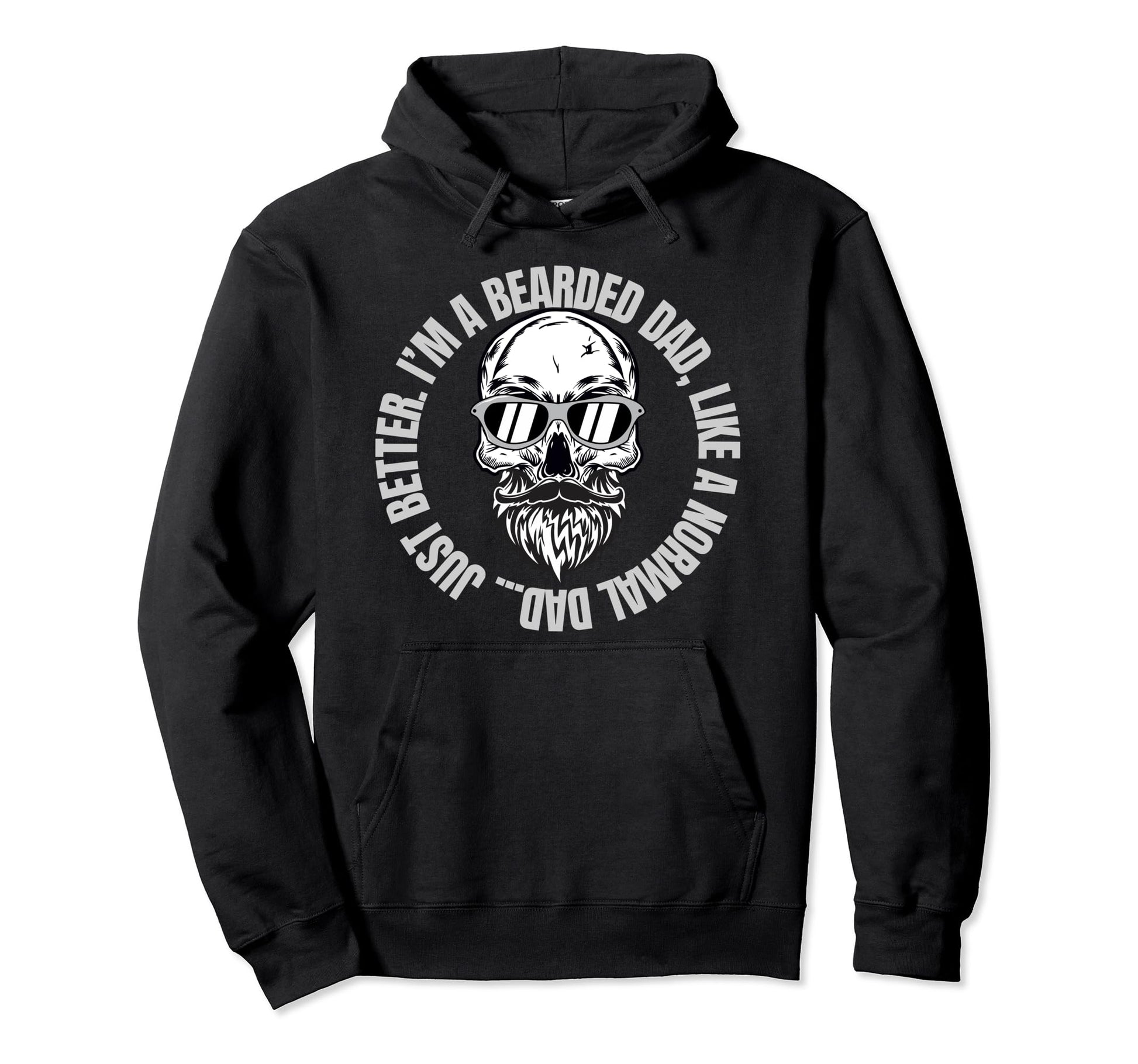 Skull And Beard Bearded Dad Gift Hoodie - Streetwear Style for Adults - T-Shirt, Sweatshirt, Hoodie
