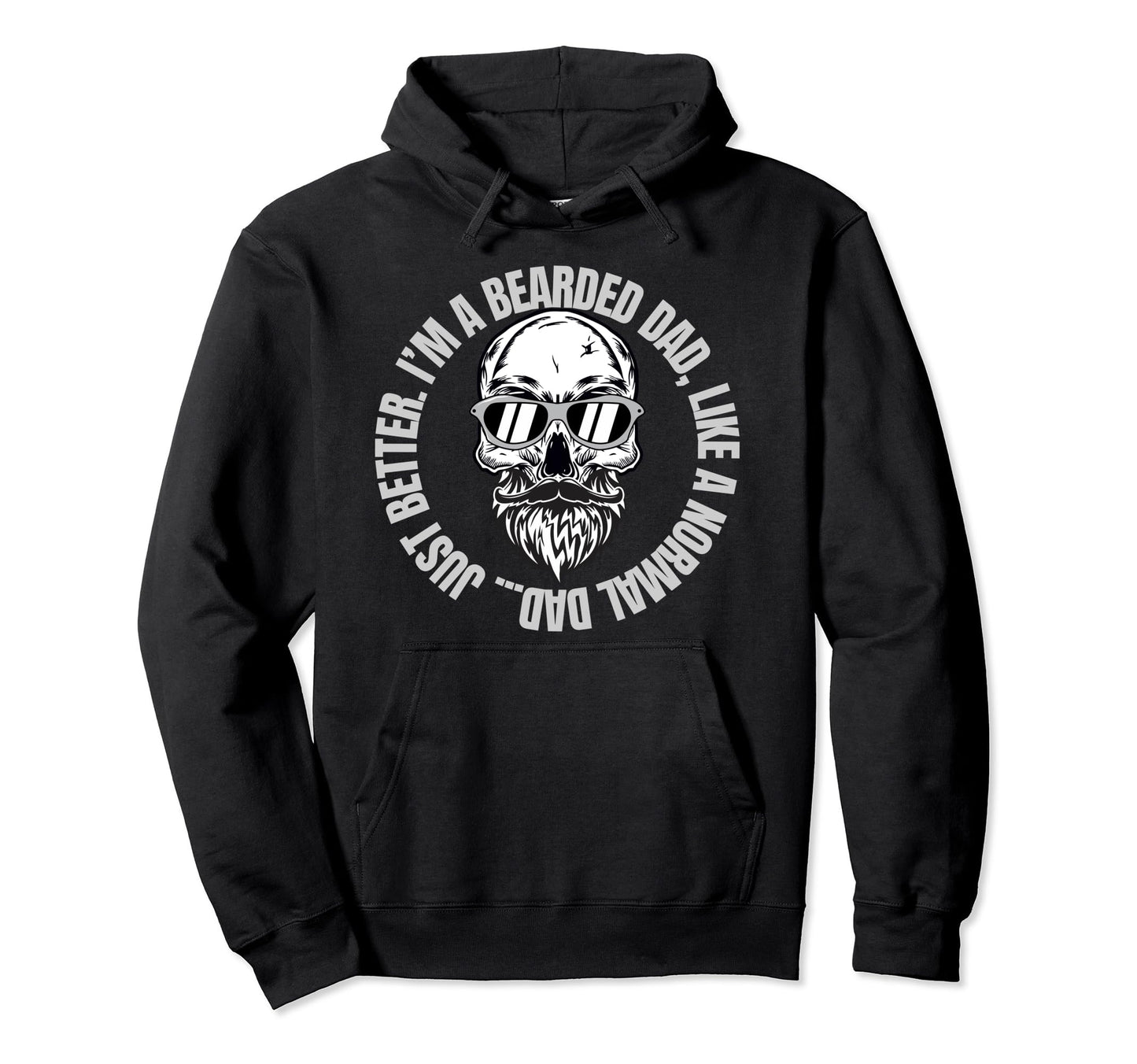 Weight Lifting Bearded Dad Fitness Gym Hoodie - Graphic Print for Adults - T-Shirt, Sweatshirt, Hoodie