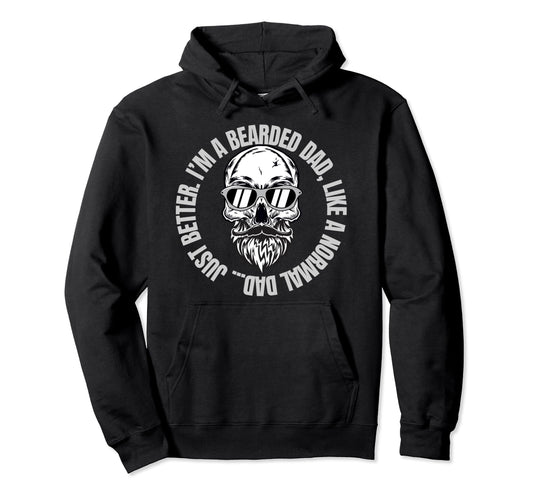 Bearded Dad Mens Beard Funny Super Step Hoodie - Unique Graphic for Adults - T-Shirt, Sweatshirt, Hoodie