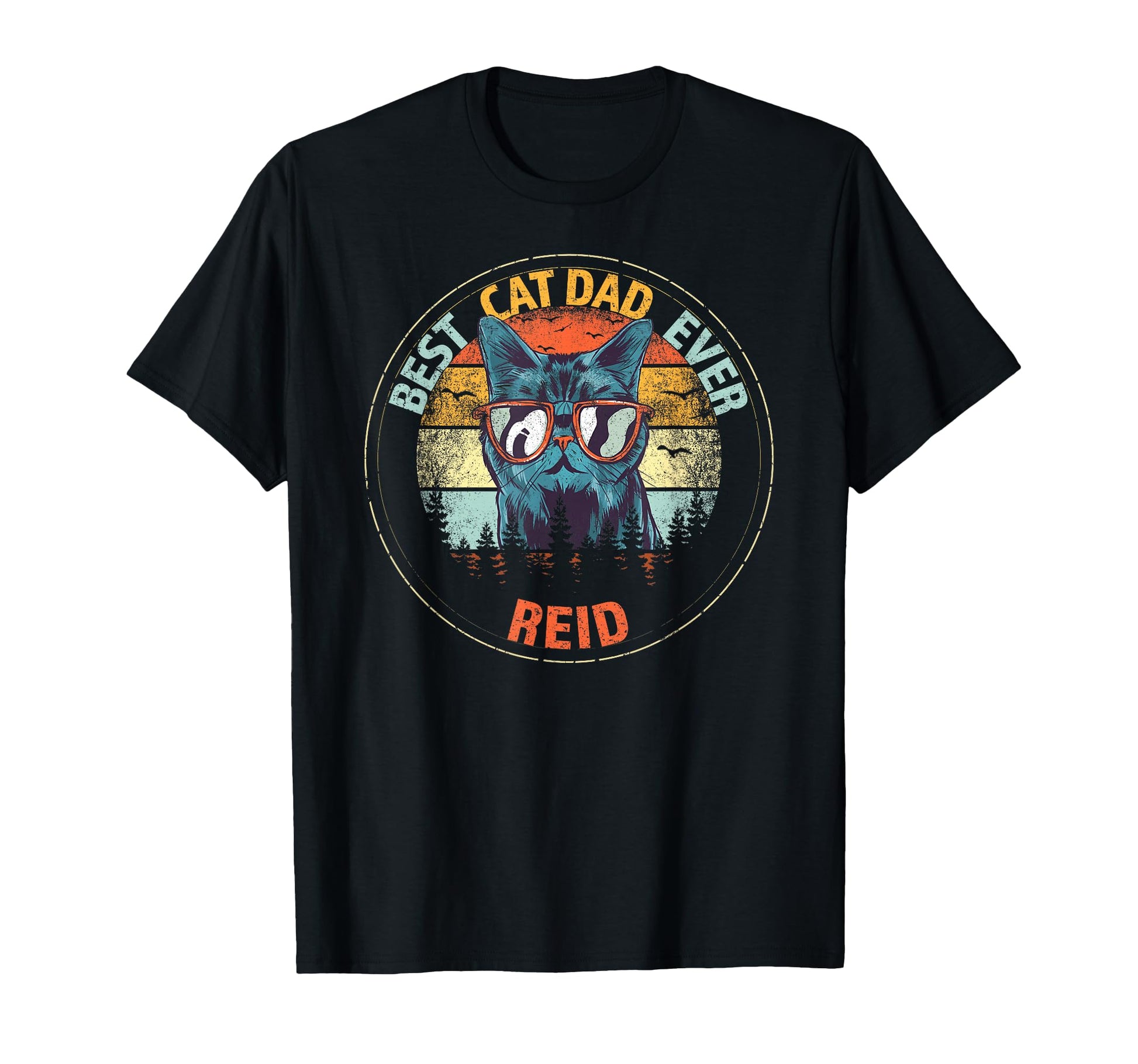 Reid Best Cat Dad Ever Funny Custom T-Shirt - Graphic Print for Adults - T-Shirt, Sweatshirt, Hoodie
