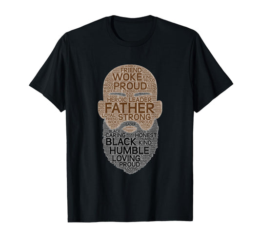 African American Father Bald Bearded T-Shirt - Fun Novelty Design Unisex - T-Shirt, Sweatshirt, Hoodie