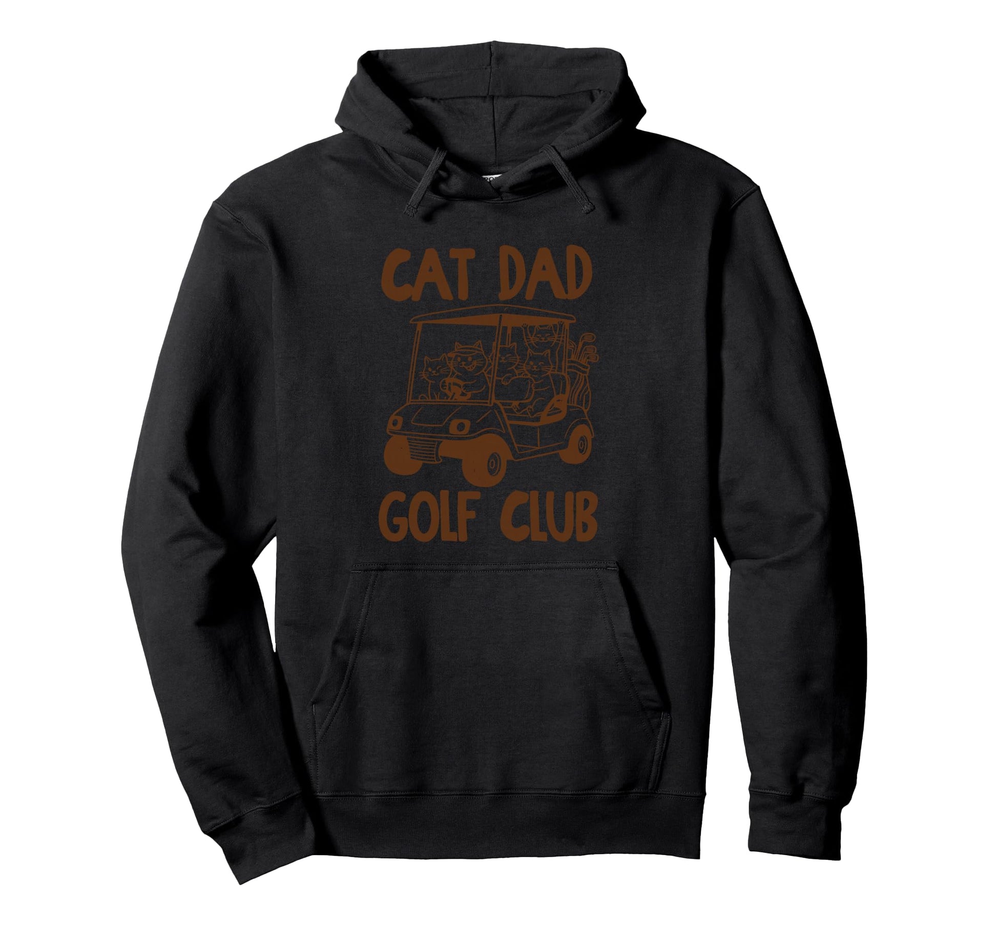Funny Cat Dad Golf Cart Cat Dad Golf Club Hoodie - Trendy Graphic Men Women - T-Shirt, Sweatshirt, Hoodie
