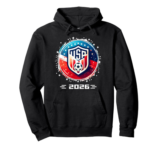 American Flag Soccer Player Teen Soccer Hoodie - Streetwear Style Unisex - T-Shirt, Sweatshirt, Hoodie