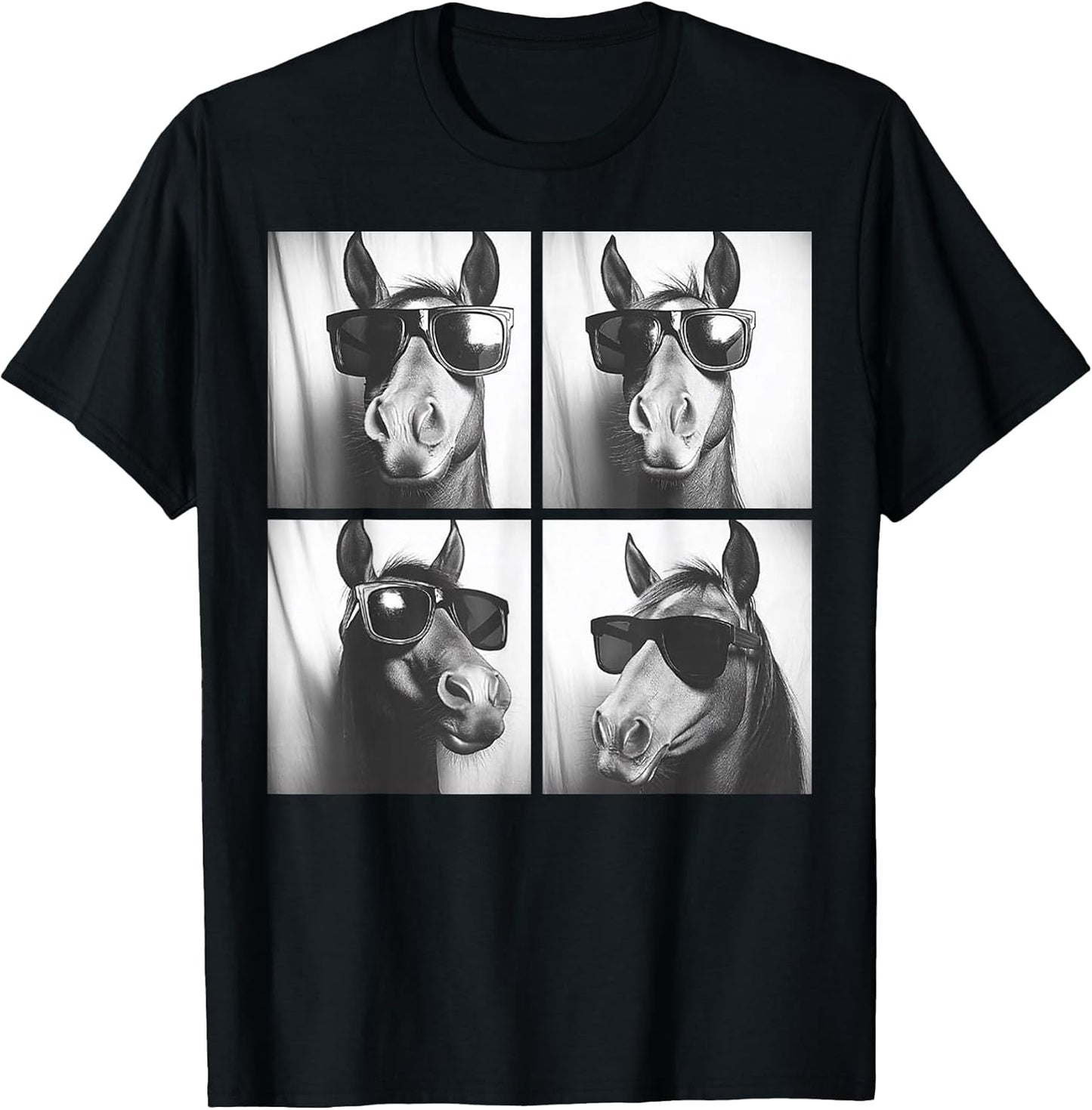 Funny Horse Wearing Sunglasses Photobooth Selfie Farm Animal T-Shirt Unisex T-shirt, Sweatshirt, Hoodie, Long Sleeve Tee - T-Shirt, Sweatshirt, Hoodie