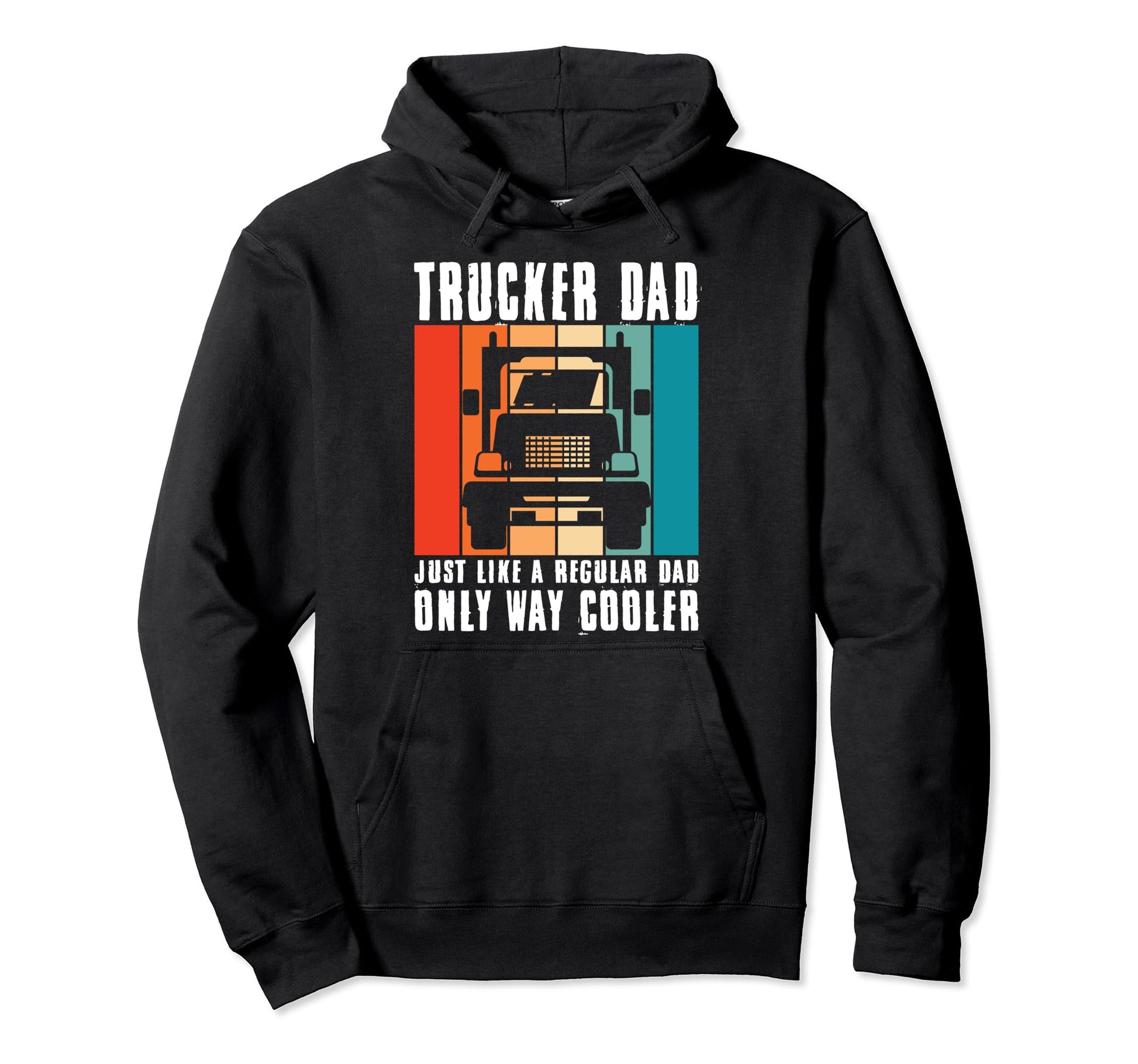 Trucker Dad Just Like Regular Dad Hoodie - Minimalist Print for Adults - T-Shirt, Sweatshirt, Hoodie