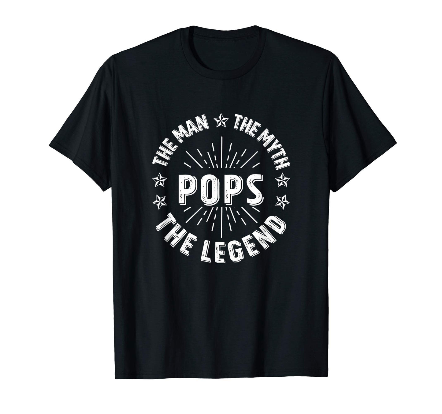 Dad Pops Myth Legend Grandfather Dads T-Shirt - Graphic Print Men Women - T-Shirt, Sweatshirt, Hoodie