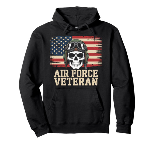 Air Force Veteran Us American Flag Dad Hoodie - Trendy Graphic Men Women - T-Shirt, Sweatshirt, Hoodie