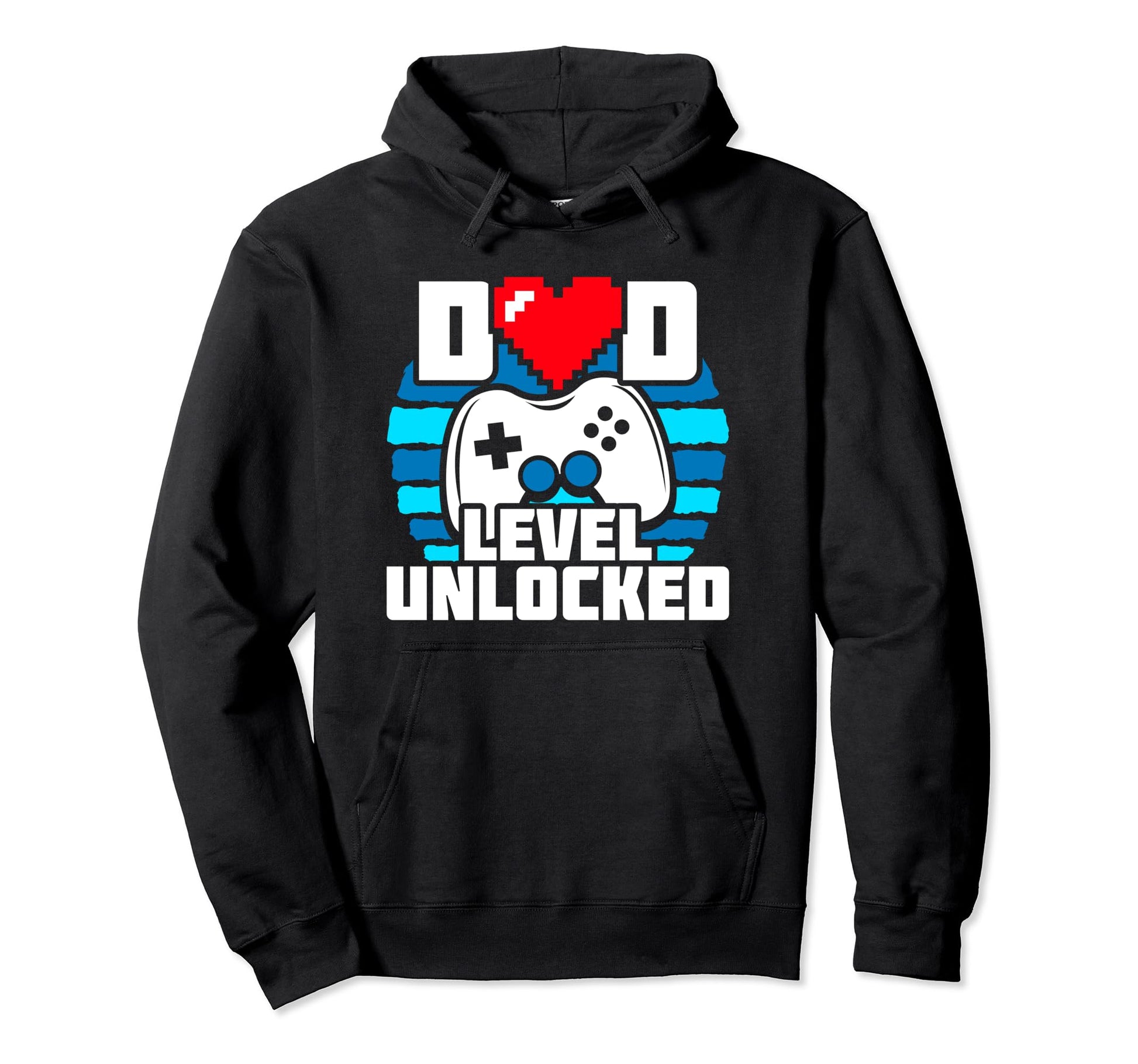 New Dad Level Unlocked Gamer Dad Hoodie - Minimalist Print for Adults - T-Shirt, Sweatshirt, Hoodie