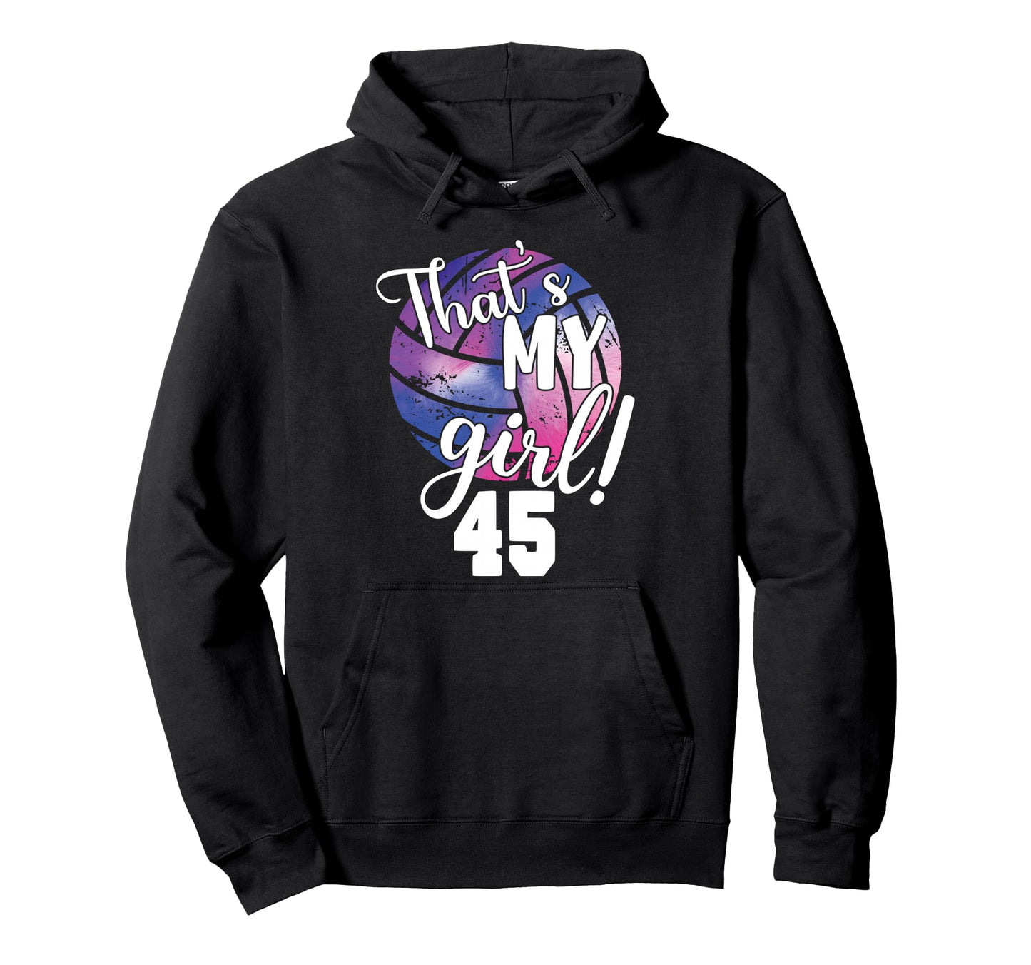 Thats My Softball 45 Number Mom Dad Hoodie - Custom Art Print for Adults - T-Shirt, Sweatshirt, Hoodie
