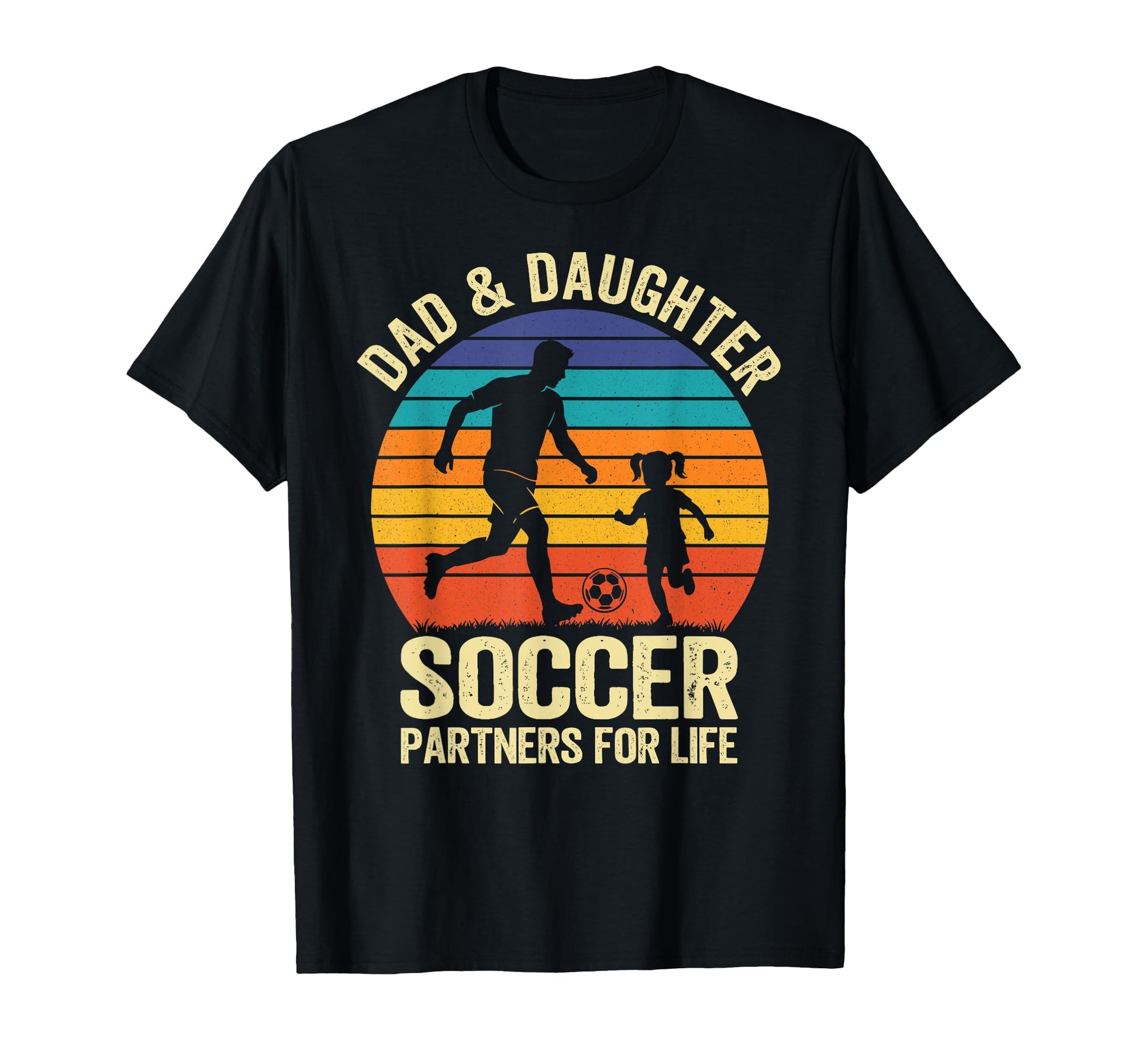 Dad And Daughter Soccer Partners Life T-Shirt - Minimalist Print for Adults - T-Shirt, Sweatshirt, Hoodie